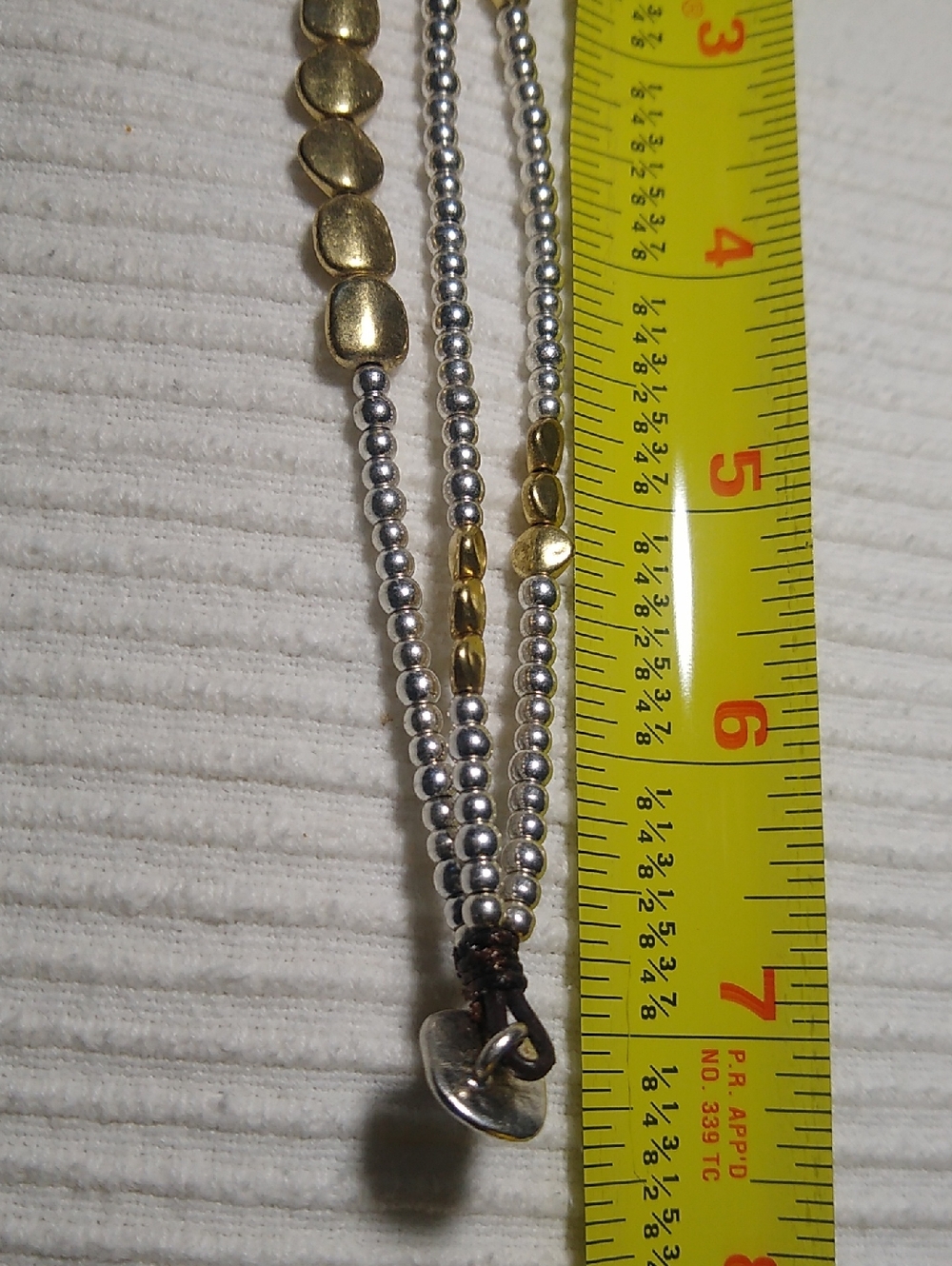 Lucky Brand Silver and Gold Beaded Multi-Strand Bracelet worn once - Picture 3 of 8